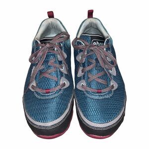 Ahnu Sugarpine II Mesh Hiking Shoes Gray Teal Women's Size 7.5 Outdoor Workout